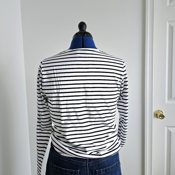Boden Breton Striped Long Sleeve Tee | Parisian Spring Classic Nautical Size M - Picture 4 of 13